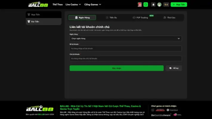 Sát nhập vào Ball88 không ảnh hưởng đến việc rút tiền 